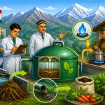 Ilmuwan Tajikistan sukses mengubah limbah menjadi biogas, energi bersih, dan pupuk organik berkelanjutan bagi masyarakat pedesaan. (Ilustrasi: ChatGPT).